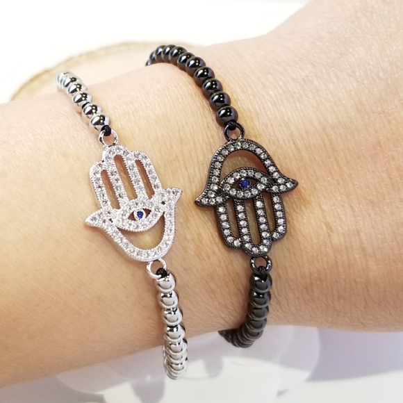 NEW Pave CZ Hamsa Bracelet - Picture 5 of 5